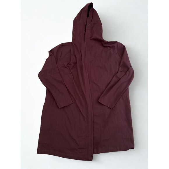 EILEEN FISHER | Casis Hooded Open Jacket Organic Cotton | M | NWT $198 - Picture 2 of 6